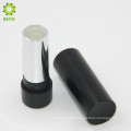 empty cosmetic container round black metal aluminium lipstick tube